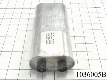 Capacitor, 2.8MFD, 2500VAC, 4-blade Quick-connect Insulated Terminals, with Internal Resistor