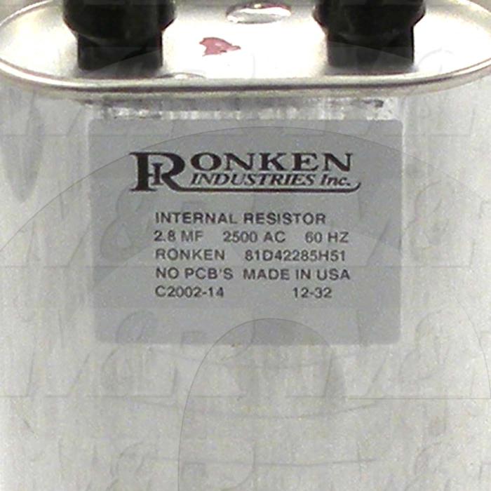 Capacitor, 2.8MFD, 2500VAC