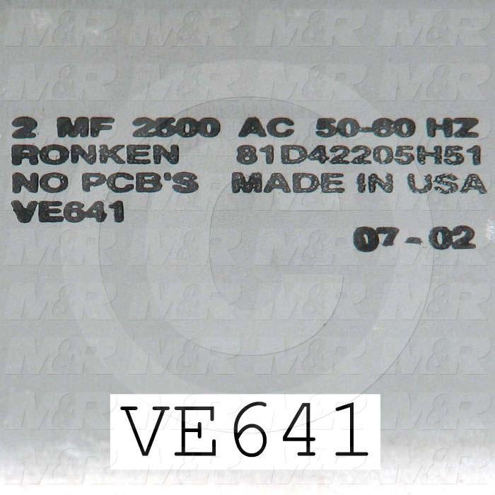 Capacitor, 2MFD, 2500VAC