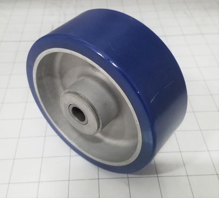 Casters and Wheels, Axle Mounting, 5.00 in. Wheel Diameter, Rubber Wheel Material