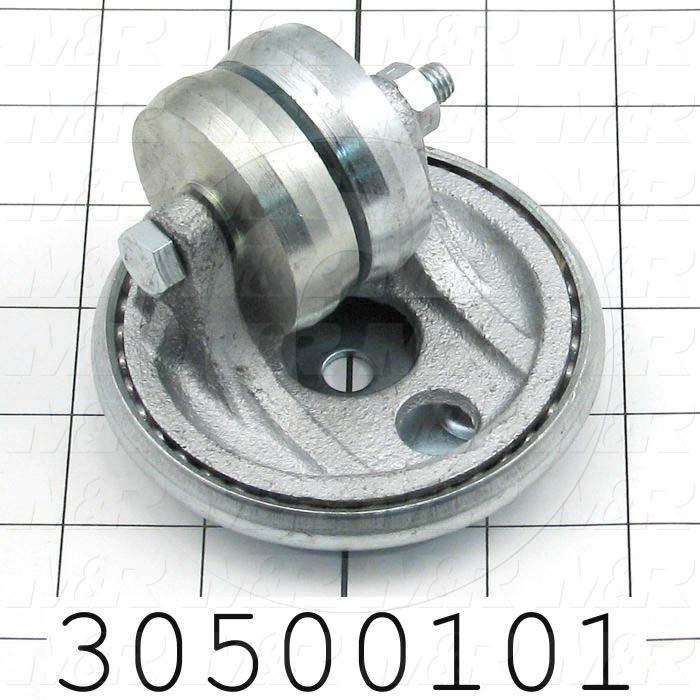 Casters and Wheels, No Locking Swivel Type, Plate Mounting, 2" Wheel Diameter, Metal Wheel Material