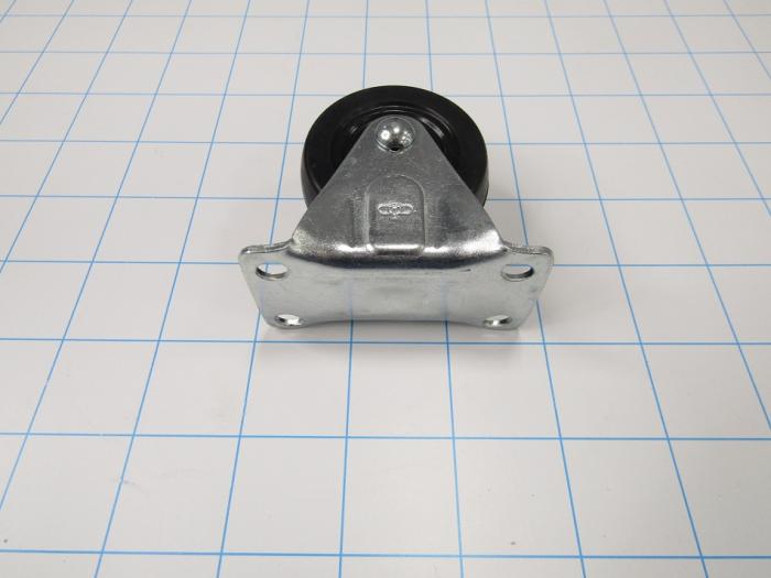 Casters and Wheels, Rigid Type, Plate Mounting, 2" Wheel Diameter, Rubber Wheel Material