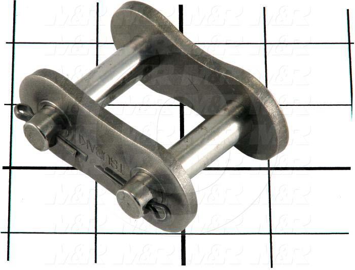Chain Accessories, Connecting Link, ANSI 60 Chain Standard, Cotter Pins, Single Strand, Steel Material