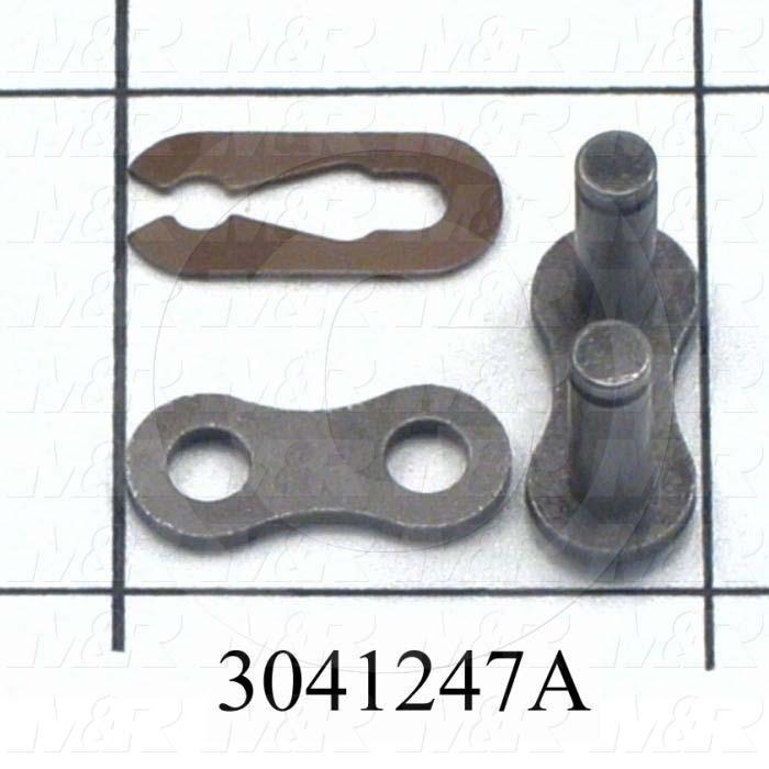 Chain Accessories, Connecting Link CON, ANSI 35 Chain Standard, Single Strand, Steel Material