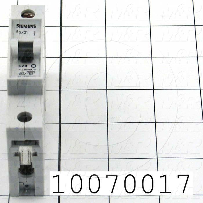 Circuit Breaker, 1 Pole, 20A, C Curve