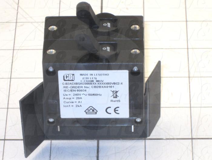 Circuit Breaker, 2 Poles, 20A, UL 489