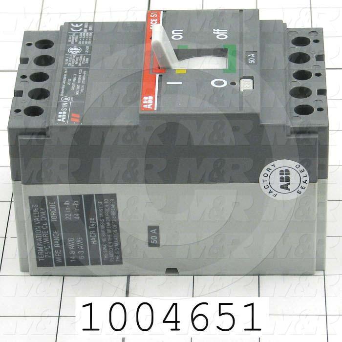 Circuit Breaker, 3 Poles, 50A, 480VAC