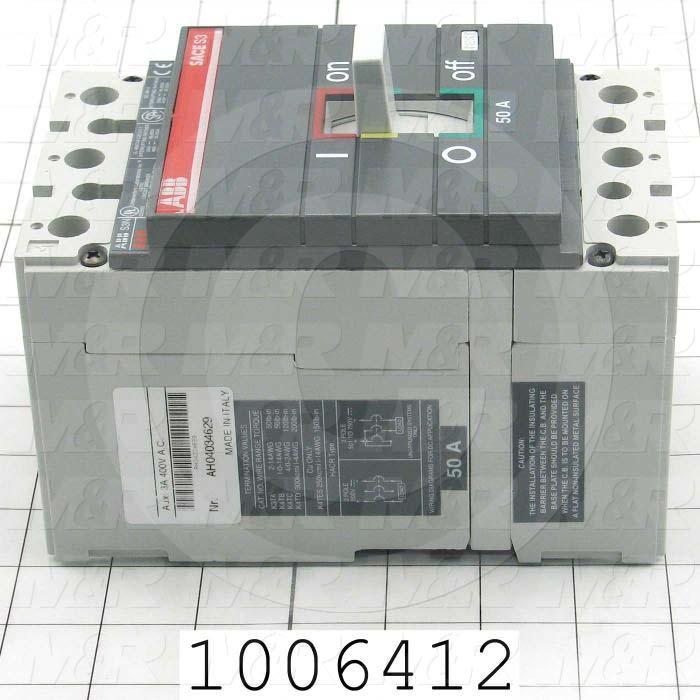 Circuit Breaker, 3 Poles, 50A, 600VAC