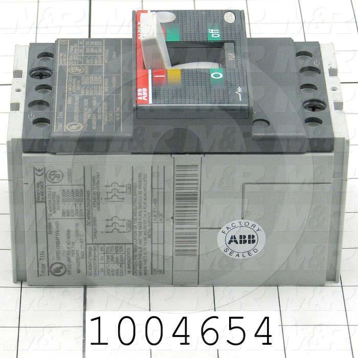 Circuit Breaker, 3 Poles, 70A, 480VAC