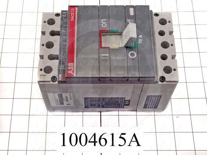 Circuit Breaker, 3 Poles, 70A, 600VAC
