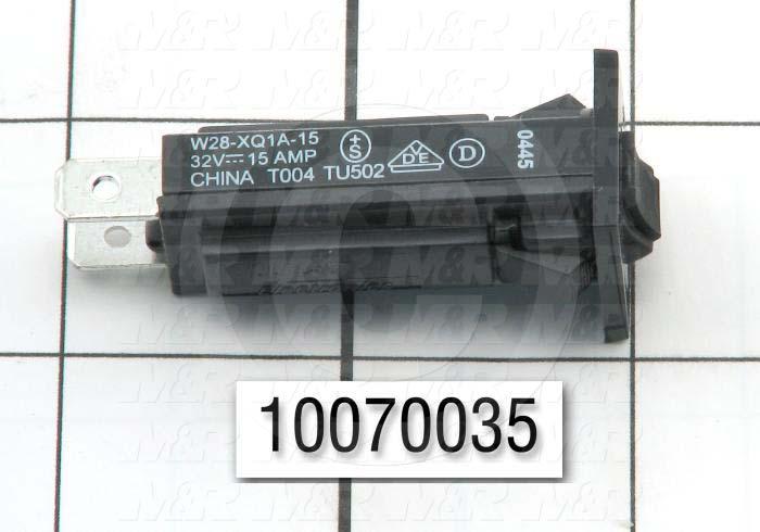 Circuit Breaker, Thermal, 1 Pole, 15A