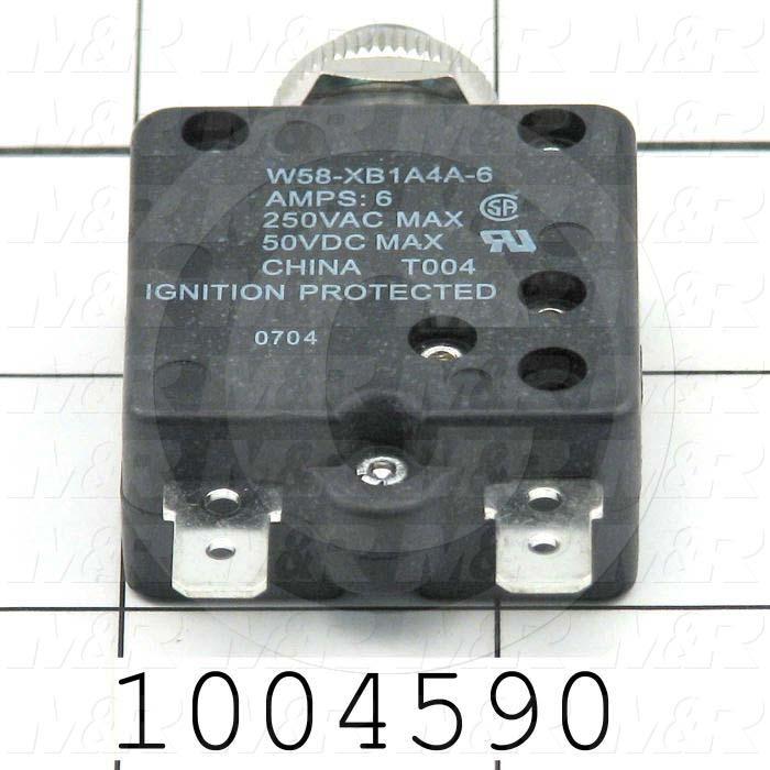 Circuit Breaker, Thermal, 1 Pole, 6A, 220VAC