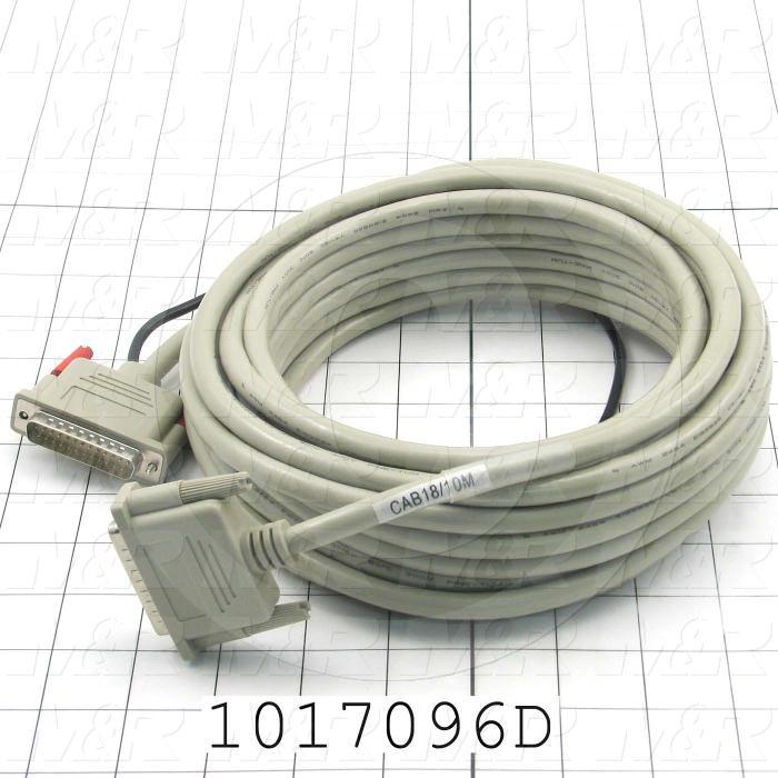 Communication Cable, 25', Male DB25, To Male DB25