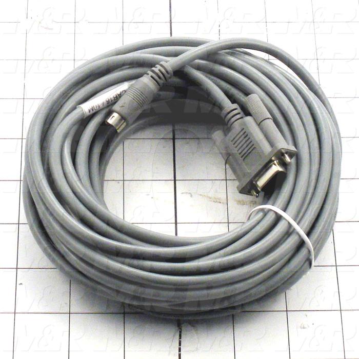 Communication Cable, MINI DIN 8, 10m, Q170M, Amplifier, Use Between HMI E Series and PLC Q Series