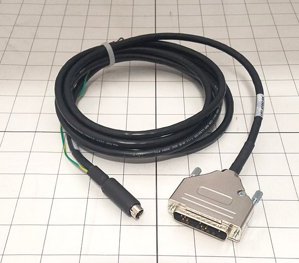 Communication Cable, MINI DIN 8, 5m, Male DB25, To Mini-Din8, Use Between HMI E Series and PLC FX2N Series