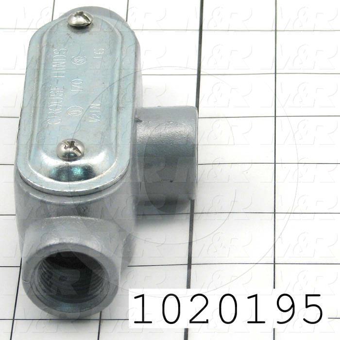 Conduit Fitting, Outlet, Type T, Threaded, 1/2"