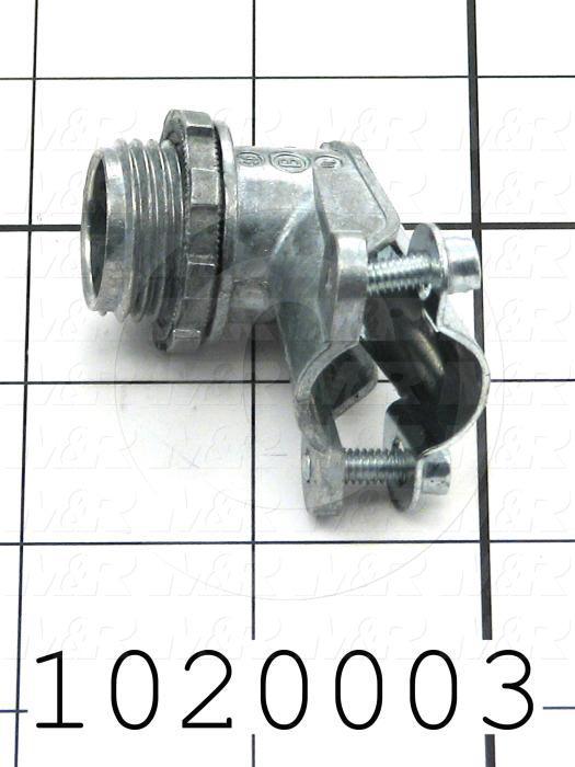 Connector, 90 Degree Angle, TWISTLOCK Terminal, 3/8"