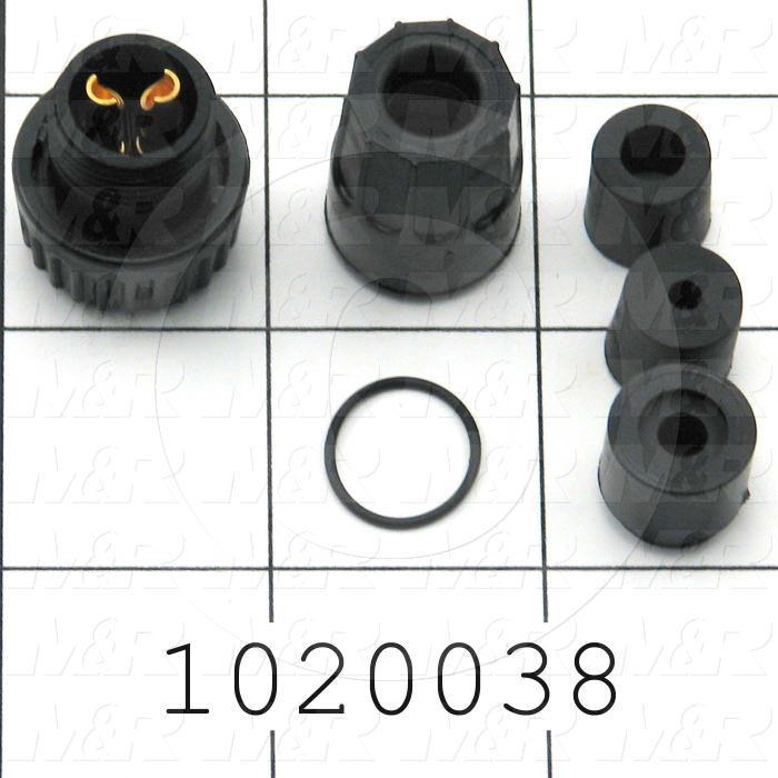 Connector, Cable End, Male, 2-Pin, TWISTLOCK Terminal, 5.08MM