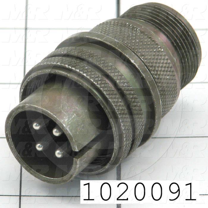 Connector, Cable Plug, 4-Pin, TWISTLOCK Terminal, 5.08MM