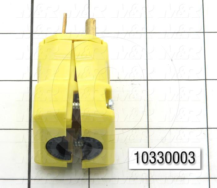 Connector for Power, Male Plug, 2 Poles, 3 Wires, 250V, 15A, NEMA 6-15P