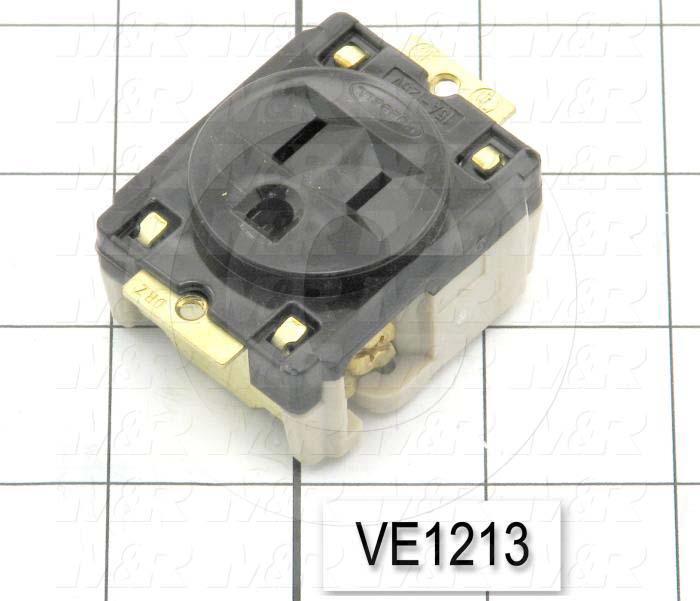 Connector for Power, Receptacle, 3 Poles, 120V
