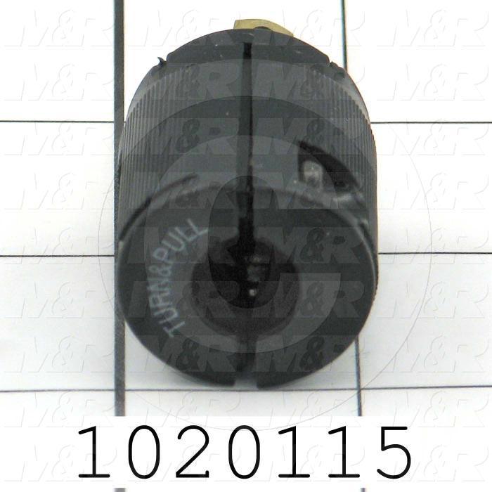 Connector for Power, Twist lock, Male Plug, 2 Poles, 2 Wires, 125V, 15A
