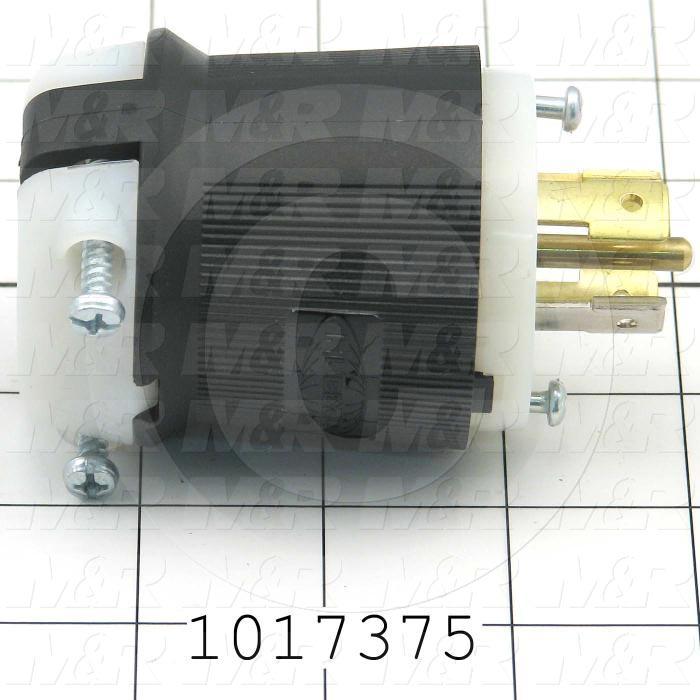 Connector for Power, Twist lock, Male Plug, Insulgrip, 4 Poles, 5 Wires, 277/480VAC, 3 Phase, 20A