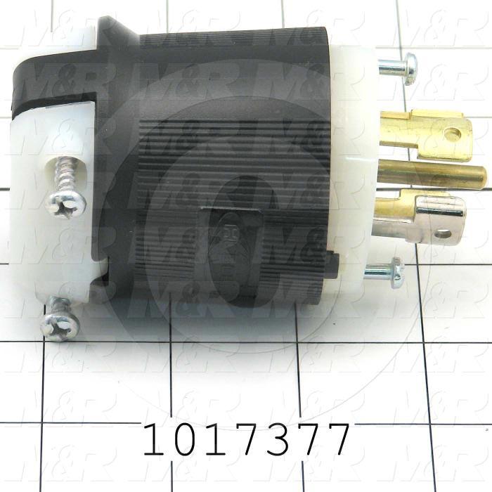 Connector for Power, Twist lock, Male Plug, Insulgrip, 4 Poles, 5 Wires, 277/480VAC, 3 Phase, 30A
