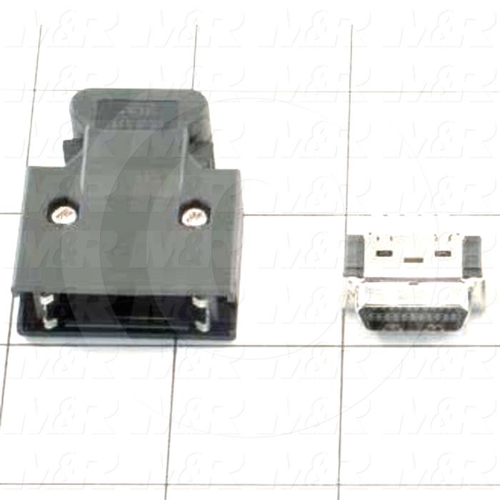Connector for Servo Amplifier, I/O Connector, MR-J2, With CN1 and CN2 Connectors.