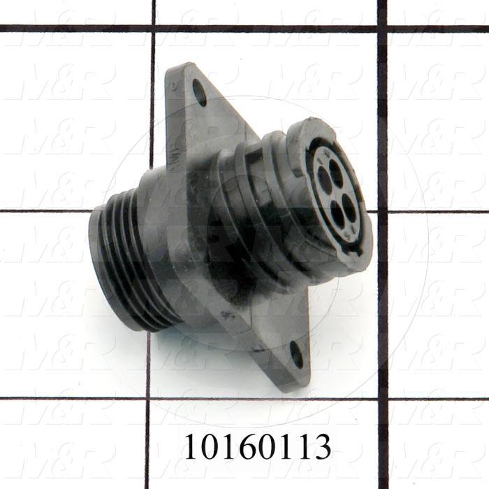 Connector, HARAX, Female, 4-Contact, TWISTLOCK Terminal, 5.08MM, 400VAC, 15A