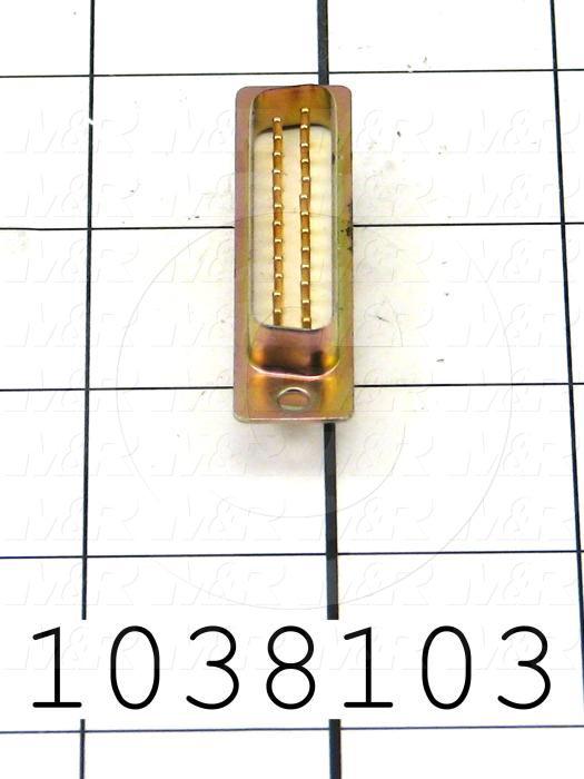 Connector, HARAX, Male, DB-25, TWISTLOCK Terminal, 5.08MM, 400VAC, 15A, With Solder Pot Contact