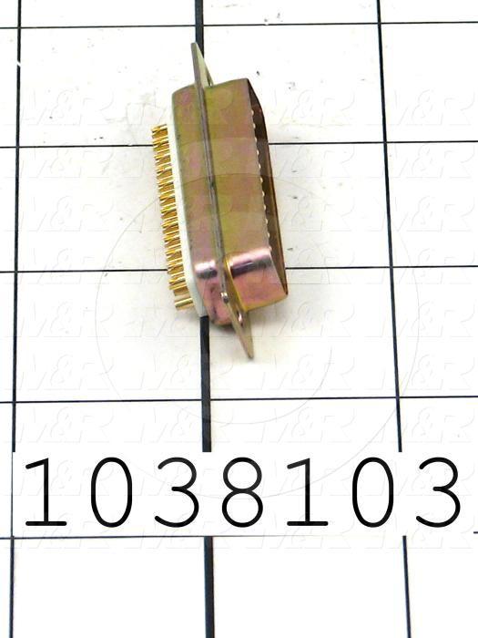 Connector, HARAX, Male, DB-25, TWISTLOCK Terminal, 5.08MM, 400VAC, 15A, With Solder Pot Contact