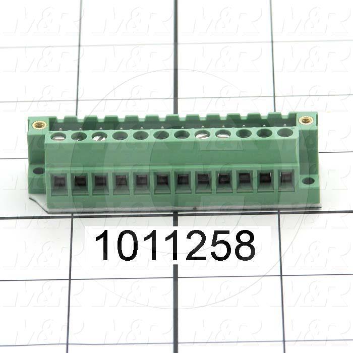 Connector, Header Mini-Din, Male, 12-Contact, TWISTLOCK Terminal, 5.08MM, 400VAC, 15A