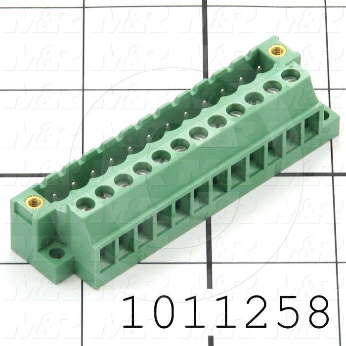 Connector, Header Mini-Din, Male, 12-Contact, TWISTLOCK Terminal, 5.08MM, 400VAC, 15A