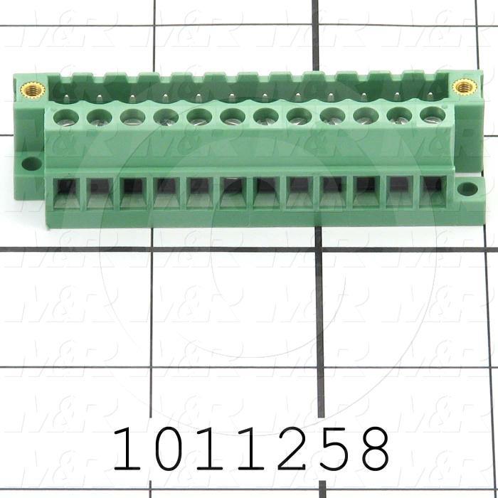 Connector, Header Mini-Din, Male, 12-Contact, TWISTLOCK Terminal, 5.08MM, 400VAC, 15A
