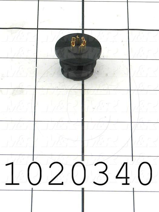 Connector, Panel Mount, Female, 6-Socket, TWISTLOCK Terminal, 5.08MM, Solder Cup