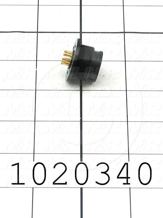 Connector, Panel Mount, Female, 6-Socket, TWISTLOCK Terminal, 5.08MM, Solder Cup