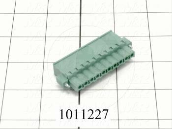 Connector, Plug, 10-Contact, Screw Terminal, 5.08MM, 250V, 12A