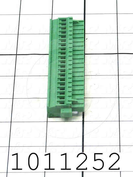 Connector, Plug, 20-Contact, Screw Terminal, 5.08MM, 250V, 12A