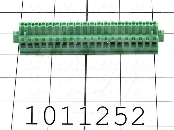 Connector, Plug, 20-Contact, Screw Terminal, 5.08MM, 250V, 12A