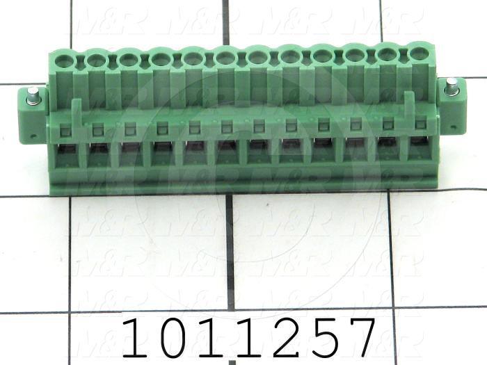Connector, Plug, Female, 12-Contact, Screw Terminal, 5.08MM, 250V, 12A