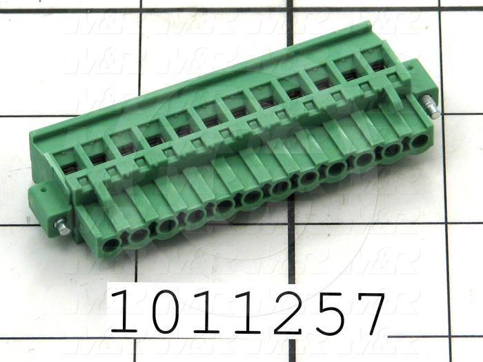 Connector, Plug, Female, 12-Contact, Screw Terminal, 5.08MM, 250V, 12A