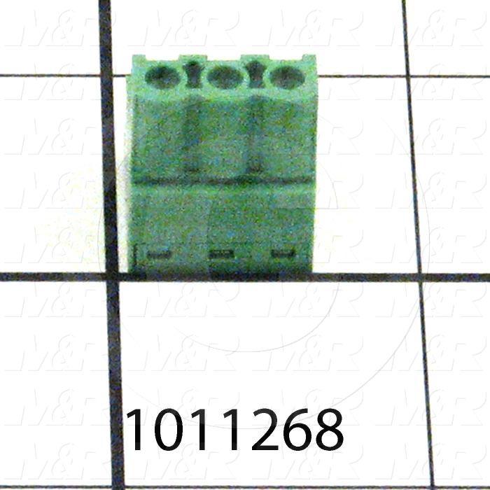 Connector, Plug, Male, 3-Pin, TWISTLOCK Terminal, 5.08MM, 400VAC, 15A