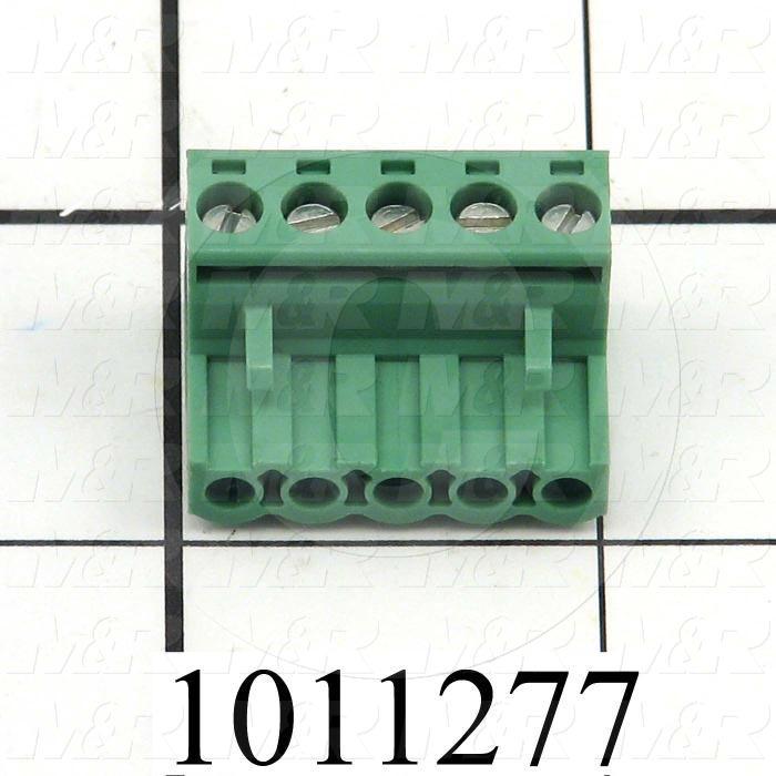 Connector, Plug, Male, 5-Pin, Screw Terminal, 5.08MM, 400VAC, 15A