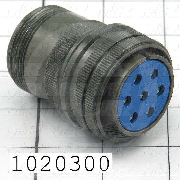 Connector, Straight Plug, Female, 7-Socket, TWISTLOCK Terminal, 5.08MM