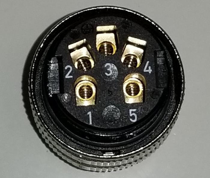 Connector, Straight Plug, Male, 5-Pin, TWISTLOCK Terminal, 5.08MM, 250V, 9A