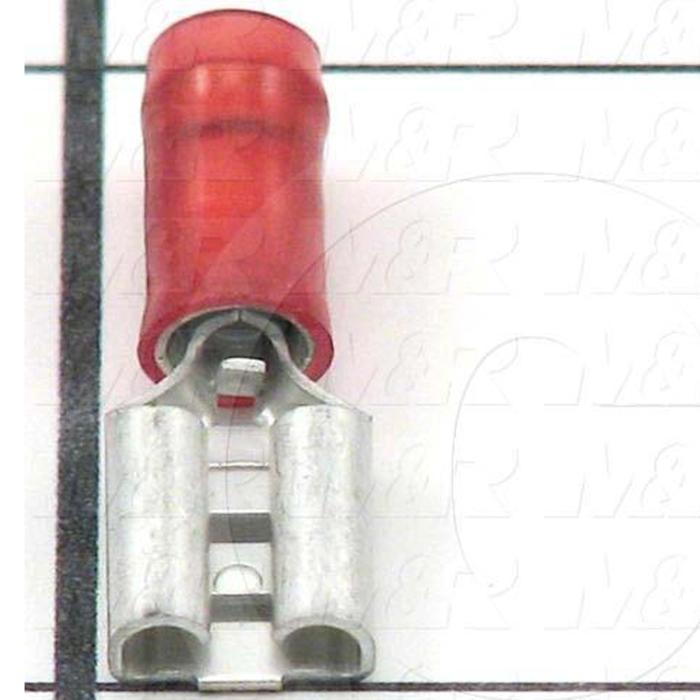 Connector, Terminal, Female, 1/4", brass