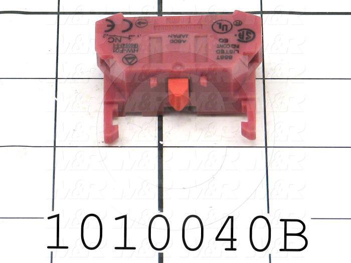 Contact Block, 1 NC, Fingersafe Terminals