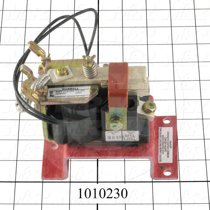 Contactor, 1 Pole, 125VDC Coil, 200A, 2000VAC, Screw Terminal Connection