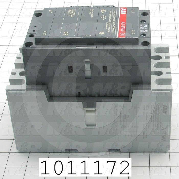 Contactor, 2 Poles, 120VAC Coil, 200A, 600VAC, 1 NO Contacts, 1 NC Contacts, Screw Terminal Connection